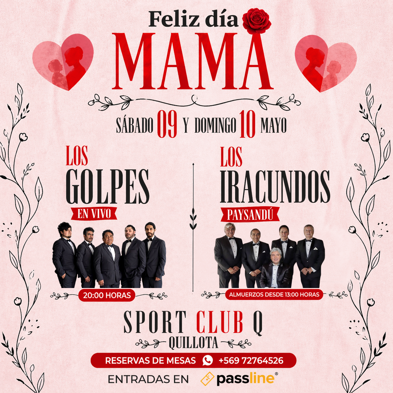 Feliz dia MAMA - Los Golpes Los Iracundos flyer